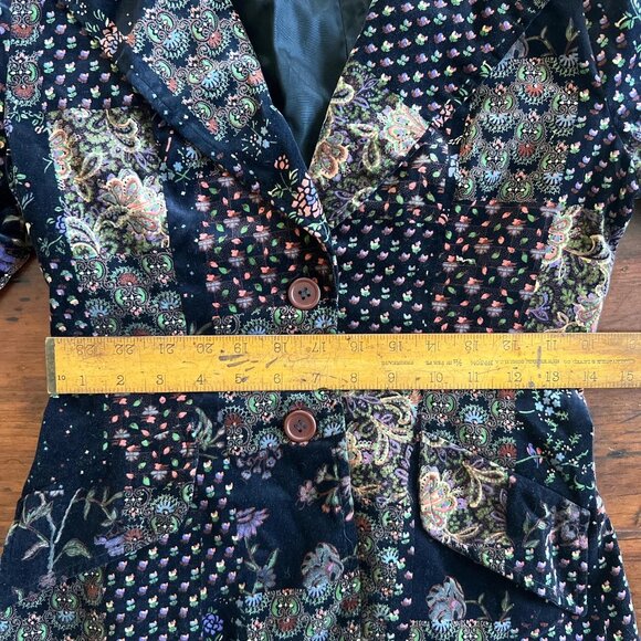 Vintage 1970s Happy Legs Patchwork Paisley Patterned Blazer - Picture 5 of 9
